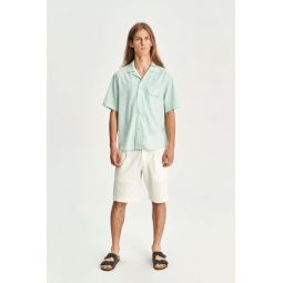 Cotton/Linen/Pineapple Camp Collar Shirt - Mint Green