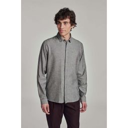 Drapey Blend of Portuguese Cotton/Silk Cute Shirt - Grey