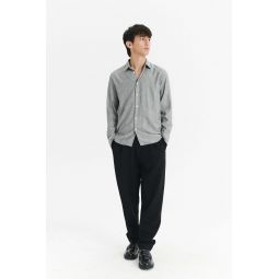 Feel Good Drapey Blend of Portuguese Cotton and Silk Shirt - Grey