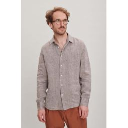 Feel Good Bohemian Soft Linen Shirt - Very Fine Beige Brown