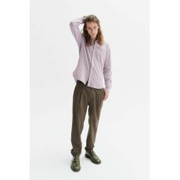 Japanese Organic Cotton and Linen Zen Shirt - Purple Heather