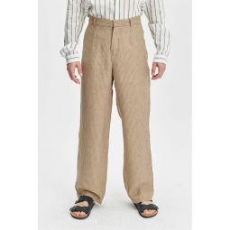 Pure Italian Linen Trousers - Natural