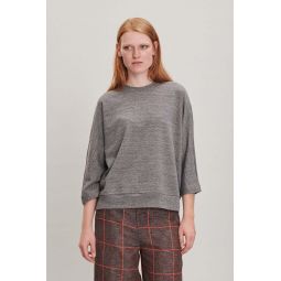 Very Fine Japanese Cotton Jersey Long Sleeve Top - Grey