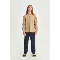 Portuguese Linen Zen Shirt - Khaki Beige