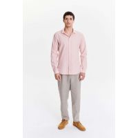 Subtle Structural Italian Cotton New Cute Shirt - Pink Stripe