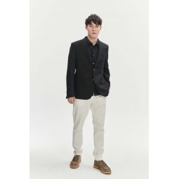Pure Linen with Cotton Lining Relaxed Jacket - Black