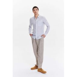 Italian Linen Feel Good Shirt - Stripe