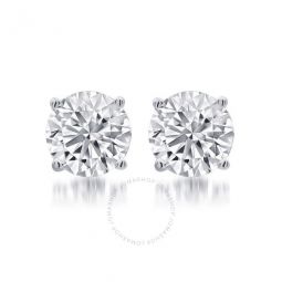 0.25 Carat T.W. Round White Diamond Sterling Silver Stud Earrings for Women