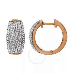 Diamond Muse 0.50 cttw Yellow Gold Over Sterling Silver Diamond Hoop Earrings