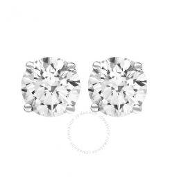 Diamond Muse 0.20 cttw 10KT White Gold Round Solitaire Diamond Stud Earrings for Women