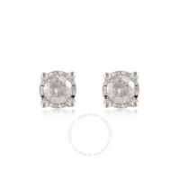 0.40 cttw Womens Diamond Stud Earrings in Sterling Silver (I-J, I2-I3)