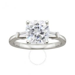 1.33 cttw Cushion cut Swarovski Diamond Engagement Ring in Sterling Silver