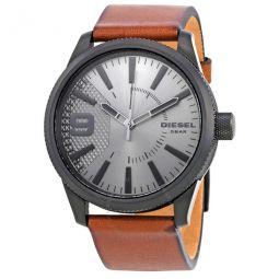 Rasp Grey Dial Brown Leather Mens Watch