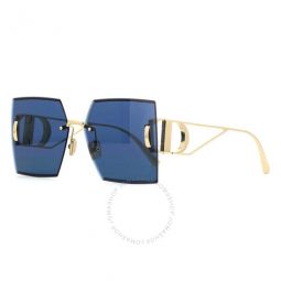 Blue Mirror Square Ladies Sunglasses