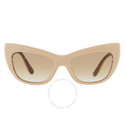 Gradient Light Brown Cat Eye Ladies Sunglasses