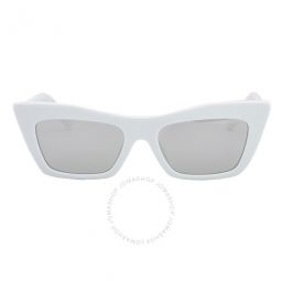 Clear Mirrored Silver Cat Eye Mens Sunglasses