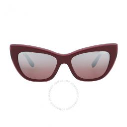 Pink Mirror Silver Gradient Cat Eye Ladies Sunglasses