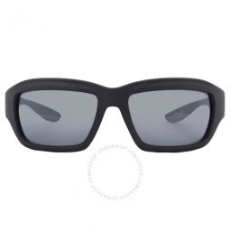 Grey Mirror Wrap Unisex Sunglasses