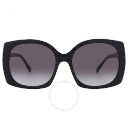 Light Gray Gradient Black Square Ladies Sunglasses