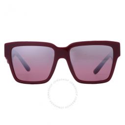 Pink Mirror Gradient Square Ladies Sunglasses