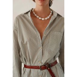 Pop Button Down Shirt - Rosemary Stripe