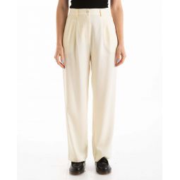 The Pleated Trouser - Creme