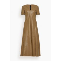 Sleek Statement Dress in Medium Olive