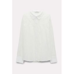 Embroidered Ease Blouse - White