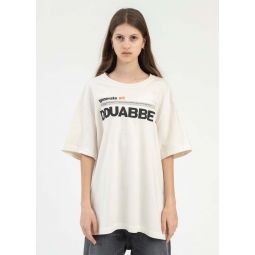 AI GENERATED DOUBLET LOGO T SHIRT - WHITE