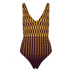 Halterneck Swimsuit With Open Back