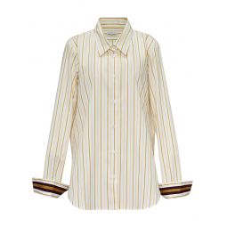 Striped Compact Popeline Shirt