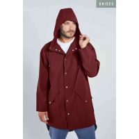 BURGUNDY CITY RAINCOAT - recycled materials