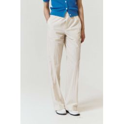 Banded Relaxed Pants - Ecru