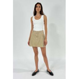 Maxine Pleated Miniskirt - Sweet Coconut