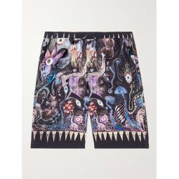 Altered States Straight-Leg Printed Voile Shorts