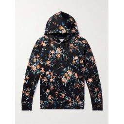 Floral-Print Cotton-Jersey Hoodie
