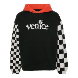 Men Venice Checker Sleeve Hoodie