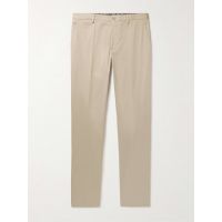 Slim-Fit Cotton-Blend Gabardine Trousers