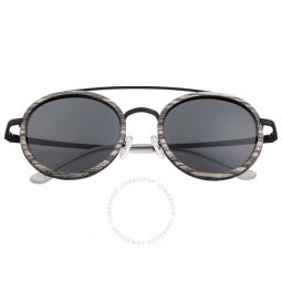 Unisex Black Round Sunglasses
