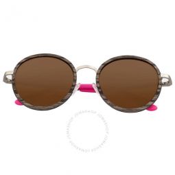 Unisex Multi-Color Round Sunglasses