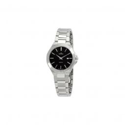 Women's Delfin Stainless Steel Black Dial Watch