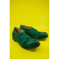 Suede Leather Slip On Brogue - Green