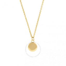 Womens 18K Yellow Gold Plated Circle Pendant Layering Necklace
