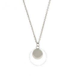 Womens 18K White Gold Plated Circle Pendant Layering Necklace