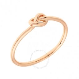 Womens 18K Rose Gold Plated Dainty Stackable Knot Ring Size 6