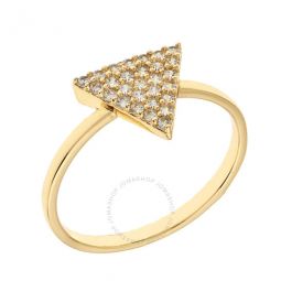 Womens 18K Yellow Gold Plated CZ Simulated Diamond Pave Stackable Triangle Ring Size 7