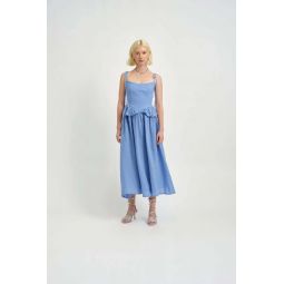 Tessa Linen Dress - Blue