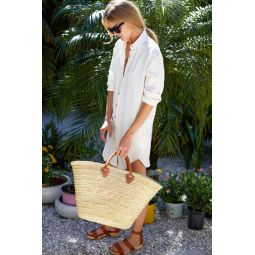 Woven Beach Tote - Natural