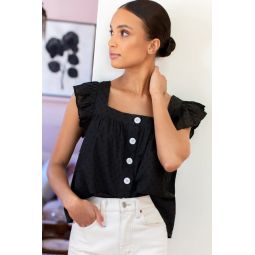 Laurent Flutter Sleeve Top