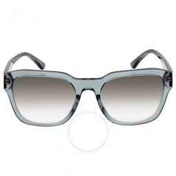 Gradient Light Gray Square Mens Sunglasses